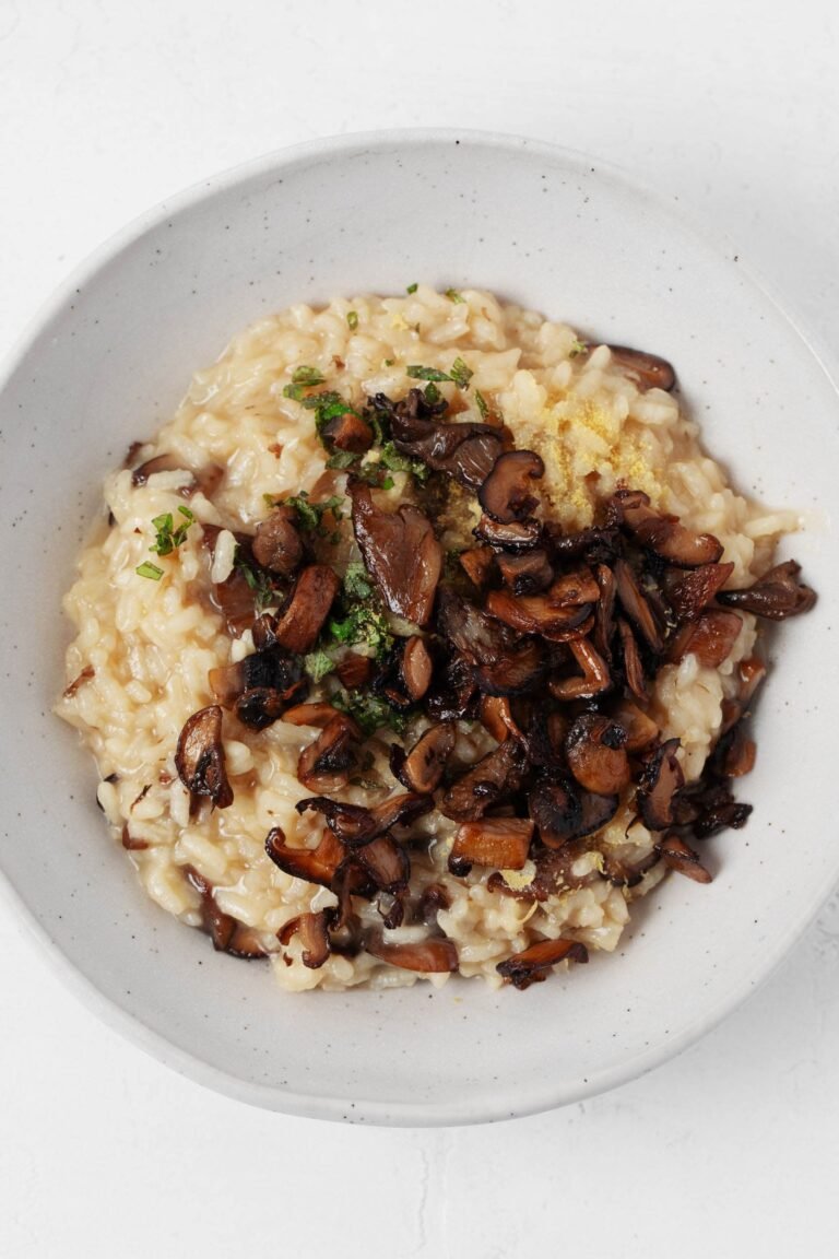 Savory Vegan Risotto with Mixed Mushrooms