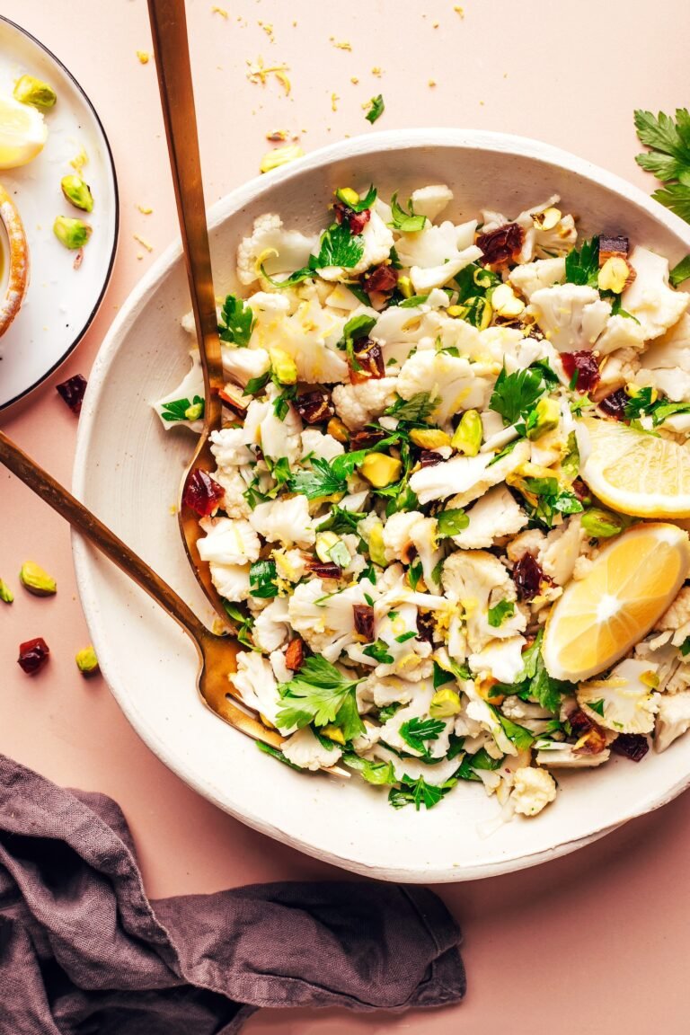 Cauliflower Salad with Dates & Pistachios