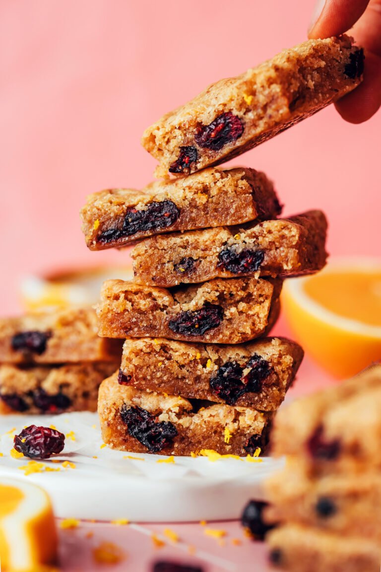 Cranberry Orange Cookie Bars (Vegan + Gluten-Free)