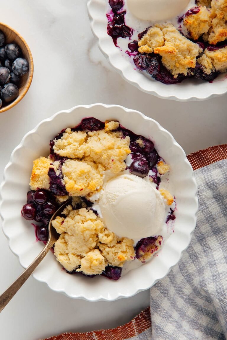 Blueberry Cobbler with Almond Topping